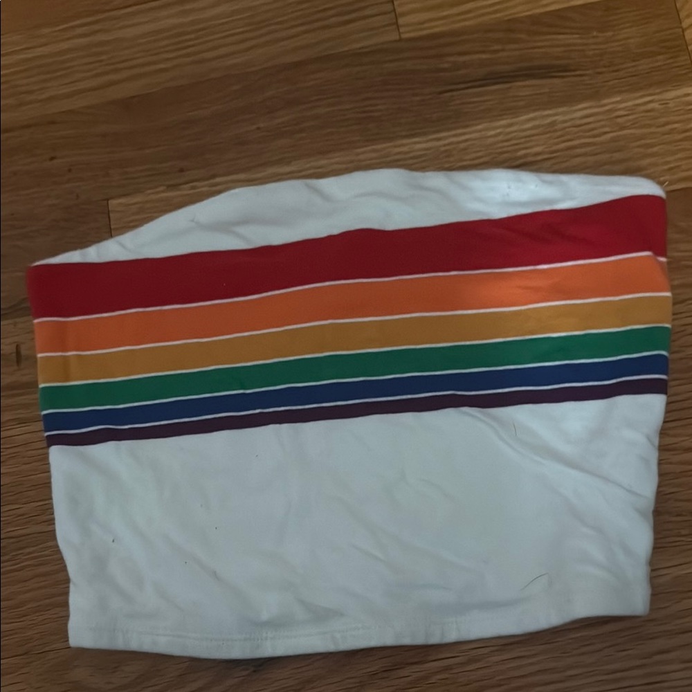 Garage White Tube Top